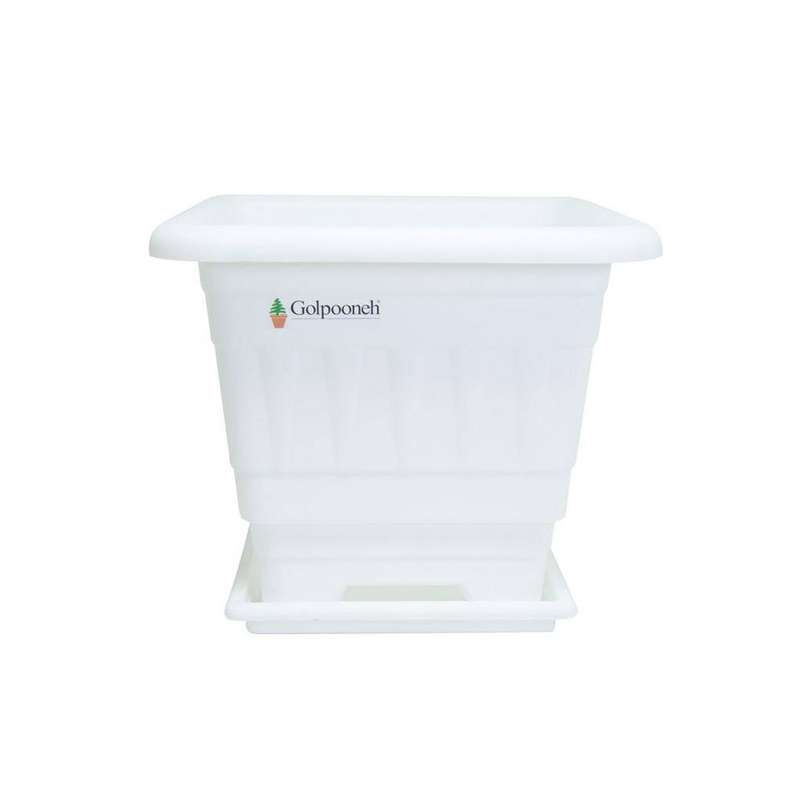 گلدان گلپونه مدل پلاستیکی مربع کد 116