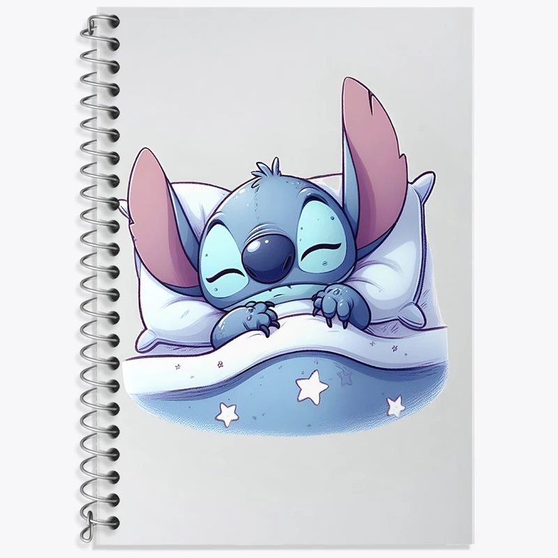 دفتر زبان 50 برگ خندالو مدل سه خط طرح استیچ (Stitch) کد F8336