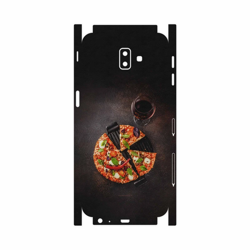 برچسب پوششی ماهوت مدل Pizza-FullSkin مناسب برای گوشی موبایل سامسونگ Galaxy J6 Plus