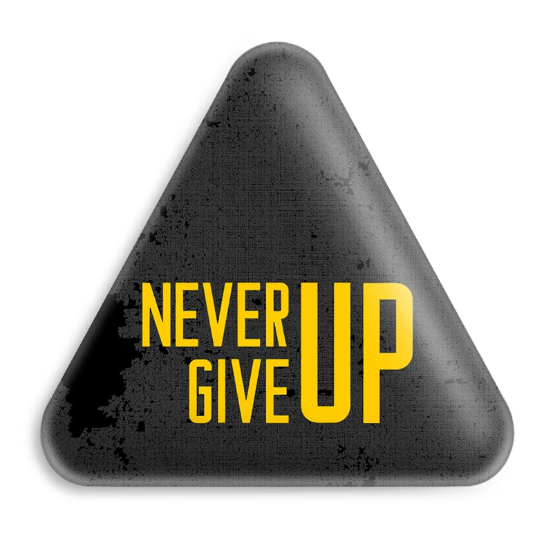 پیکسل خندالو طرح Never Give Up مدل مثلثی کد 10040