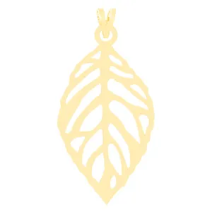 آویز گردنبند طلا 18 عیار زنانه الن نار مدل N3793 طرح برگ