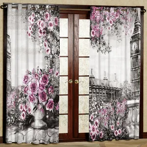 پرده مدل چاپی هازان پانچی کد 258 سایز 200x140 سانتی متر