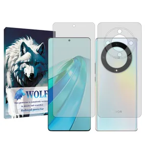 Wolf transparent Screen Protector Suitable for Honor X9a Mobile Phone with Back Protector