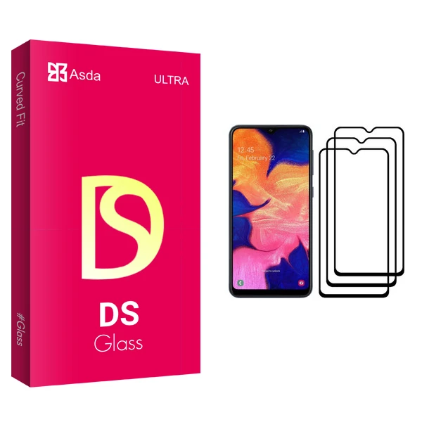 محافظ صفحه نمایش آسدا مدل DS glass مناسب برای گوشی موبایل سامسونگ Galaxy A10 بسته سه عددی