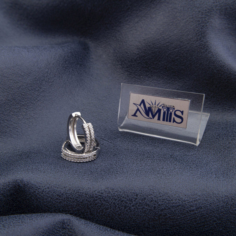 گوشواره نقره زنانه آمیتیس مدل AMT-G026