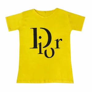  تی شرت آستین کوتاه زنانه مدل 01 رنگ زرد