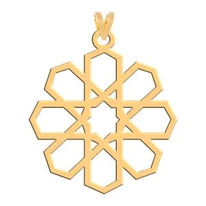 آویز گردنبند طلا 18 عیار زنانه فرشته مدل اسلیمی WNL-000042