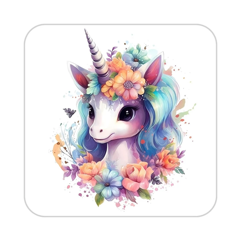 زیر لیوانی کاکتی طرح اسب تک شاخ و یونیکورن مدل mp30547