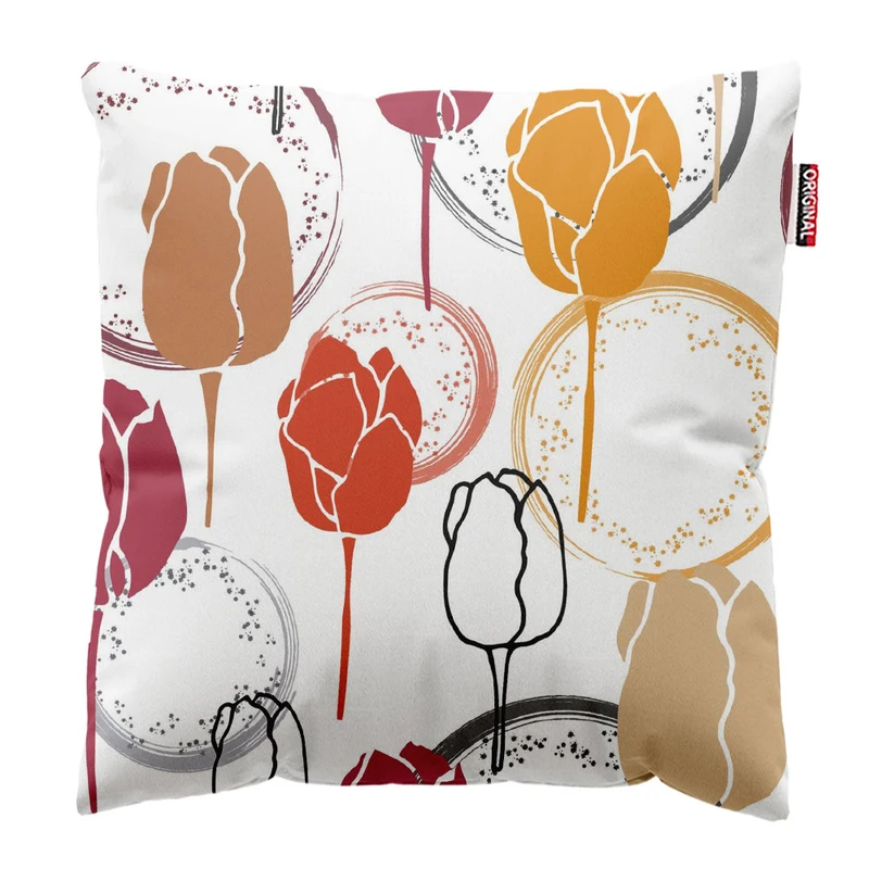  کوسن پاد آفرین طرح گل کد 3339 سایز 30*30 سانتی متر