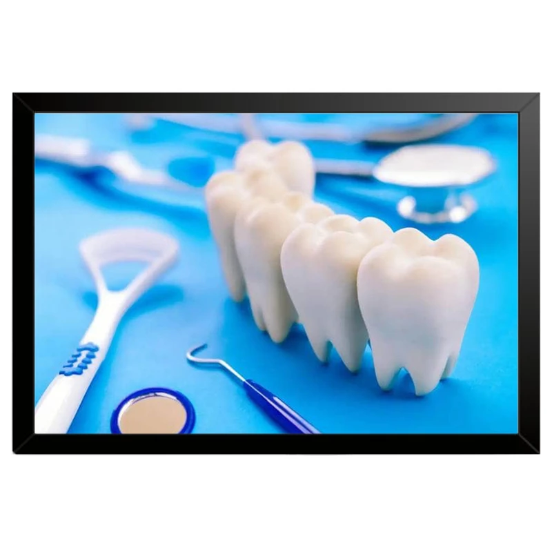 تابلو بکلیت طرح سلامت دندان و مطب دندانپزشکی مدل B-pe130142 فریم مشکی