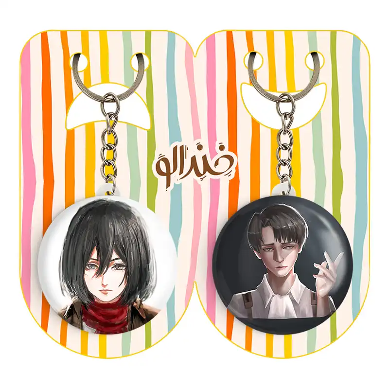 جاکلیدی خندالو مدل میکاسا اکرمن انیمه اتک آن تایتان کد 1861218616 مجموعه 2 عددی