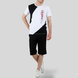 ست تی شرت و شلوارک مردانه آریان نخ باف مدل 17632