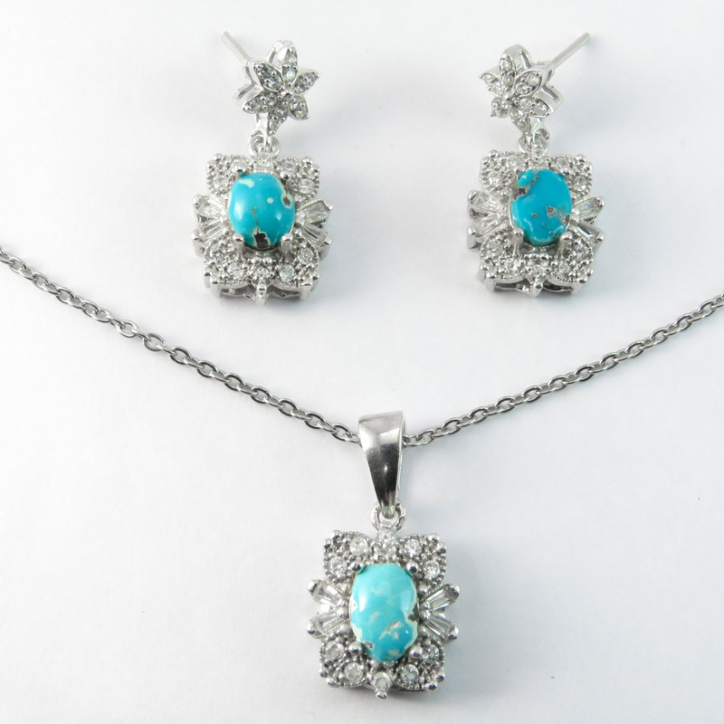 نیم ست نقره زنانه کد AV040-1