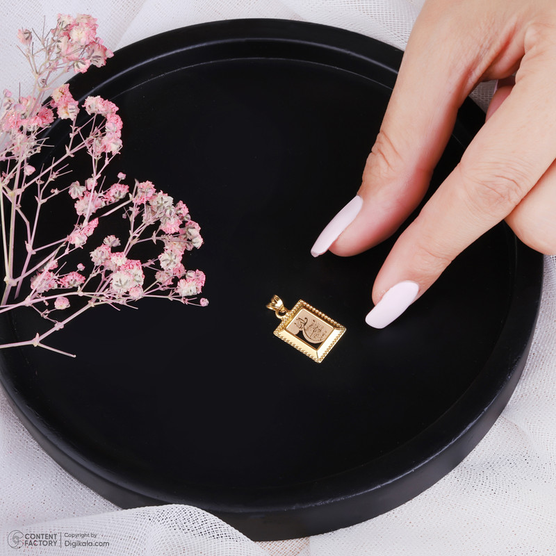 آویز گردنبند طلا 18 عیار زنانه گالری طلا رخساره طرح وان یکاد