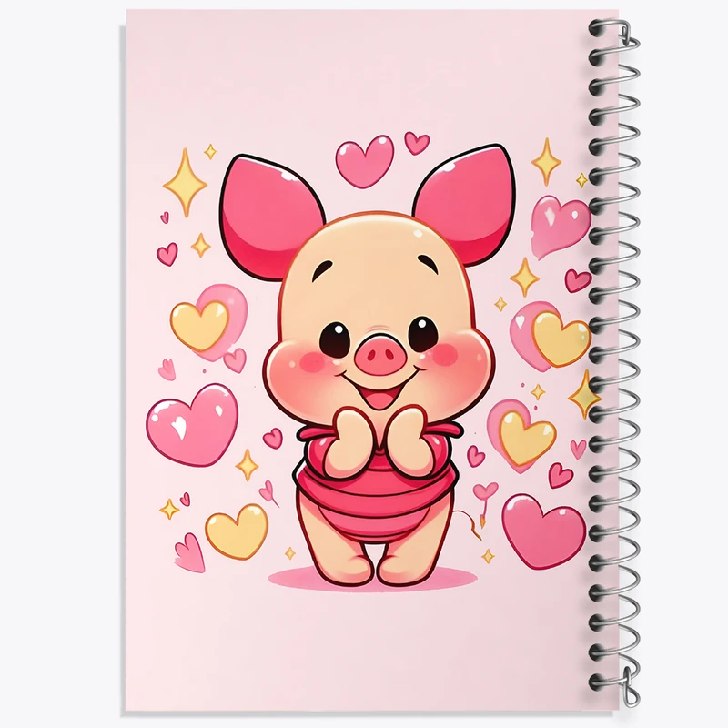 دفتر مشق 50 برگ خندالو طرح خوک خرس پو کد F7587