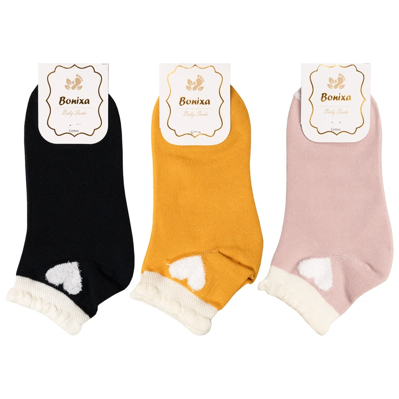 جوراب ساق کوتاه بچگانه بونیکسا مدل BX33-3 مجموعه 3 عددی