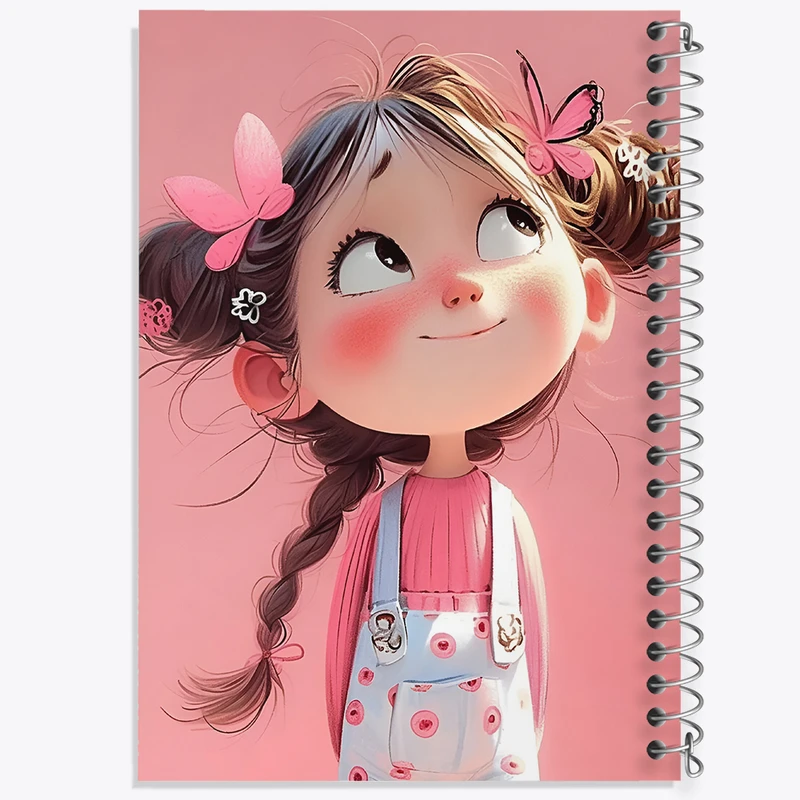 دفتر نقاشی 50 برگ خندالو طرح دخترانه کیوت کد N4377