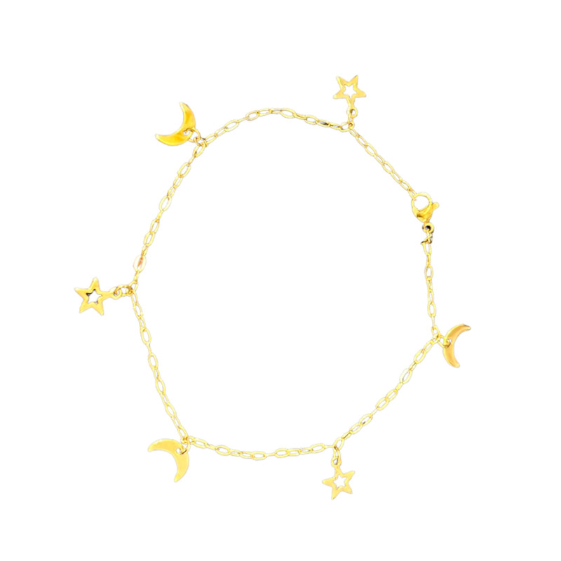 پابند زنانه مدل ستاره و ماه کد 30