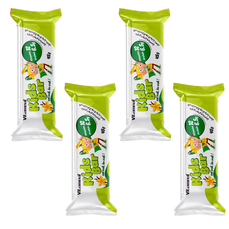 کیدز بار ویتامیل با طعم وانیل - 45 گرم بسته 4 عددی