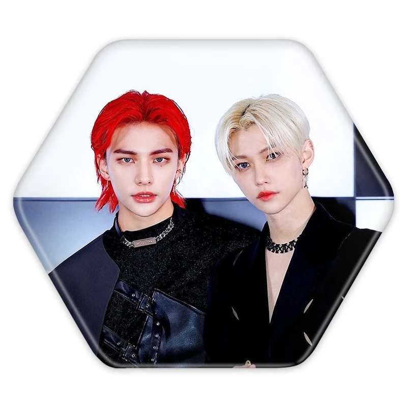 پیکسل خندالو طرح فلیکس و هیونجین گروه استری کیدز Stary Kids مدل شش ضلعی کد 16910