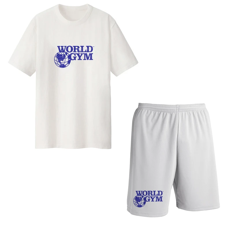 ست تی شرت آستین کوتاه و شلوارک مردانه مدل GYM کد DJ02 S