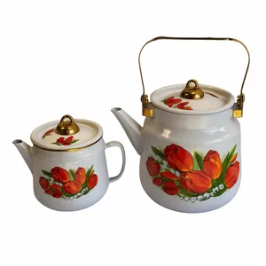 ست کتری و قوری مدل لاله گنجایش کتری 3 لیتر و گنجایش قوری 1 لیتر