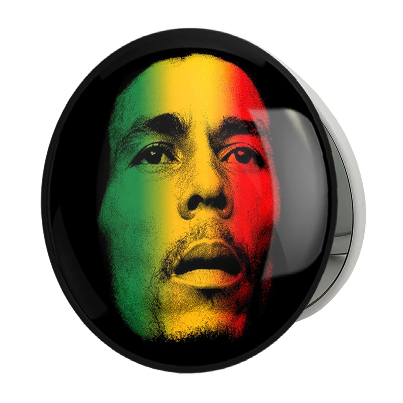 آینه جیبی خندالو طرح باب مارلی Bob Marley مدل تاشو کد 3268 
