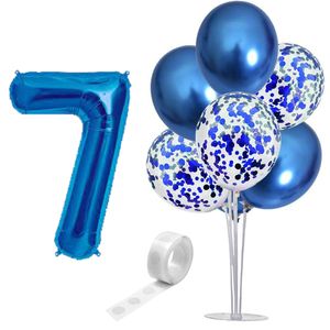 بادکنک آرایی مسترتم طرح کروم شیشه ای پولک دار کد 7 مجموعه 10 عددی