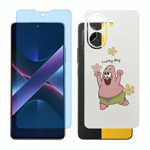 Glass Together model anti blue screen protector suitable for Xiaomi Poco X7 Pro mobile phone with back cover sticker