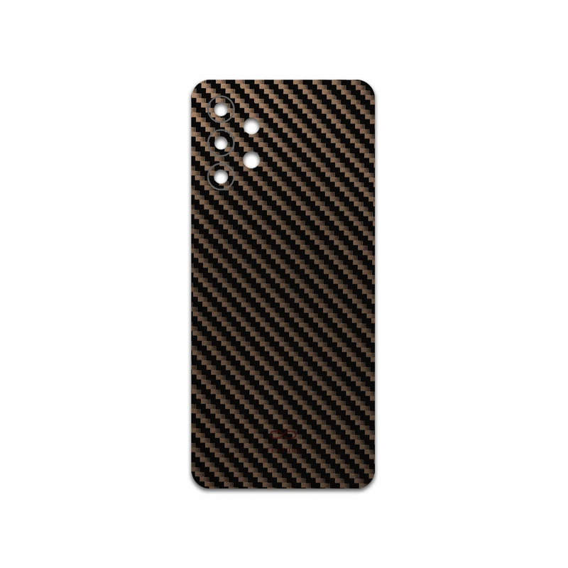 برچسب پوششی ماهوت مدل Glossy-Brown-Fiber مناسب برای گوشی موبایل سامسونگ Galaxy A32 4G