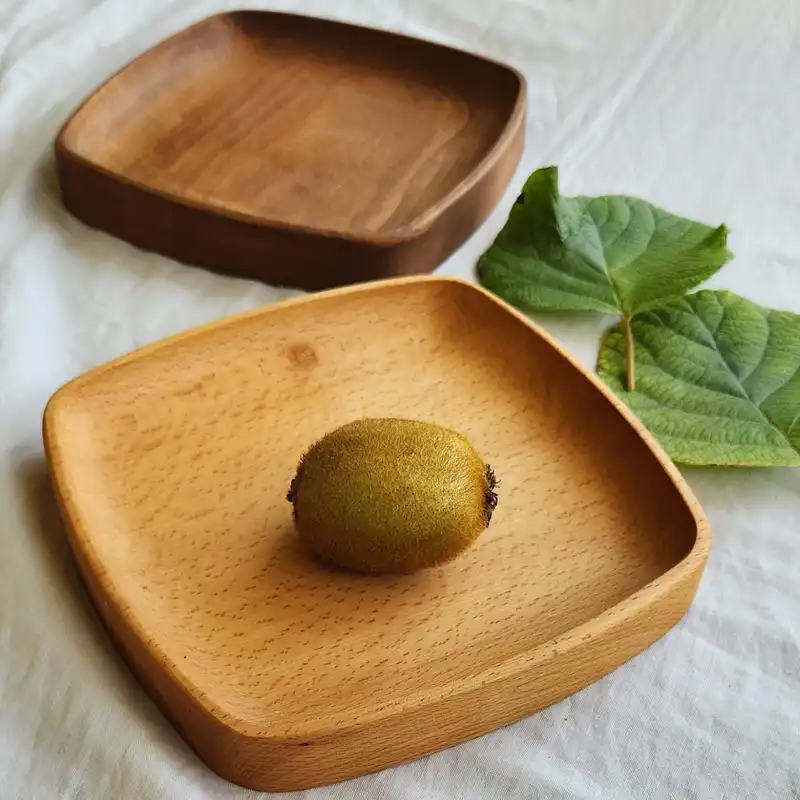 بشقاب چوبی گردوچ مدل مربع کد LT - 1919