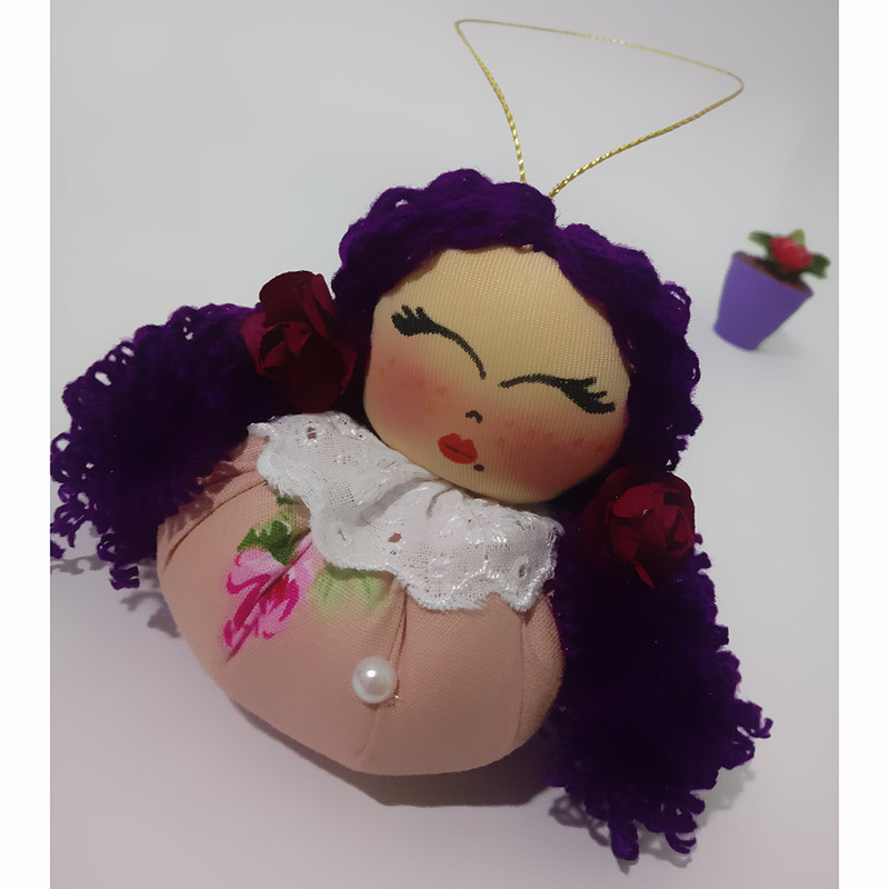 عروسک تزئینی طرح فندقی ارتفاع 9 سانتی متر