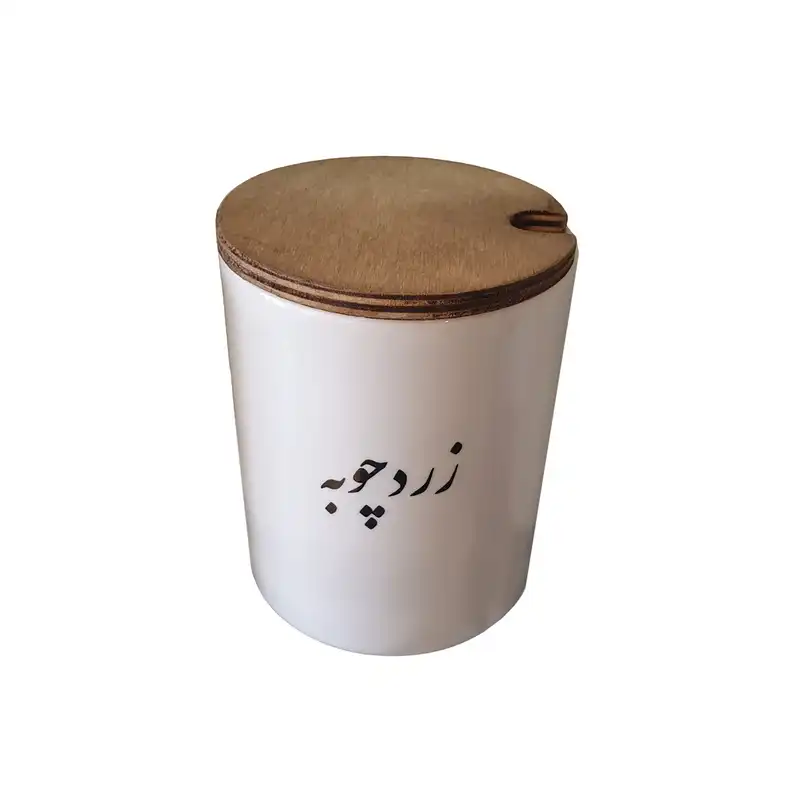 بانکه سرامیکی مدل تکست طرح زردچوبه