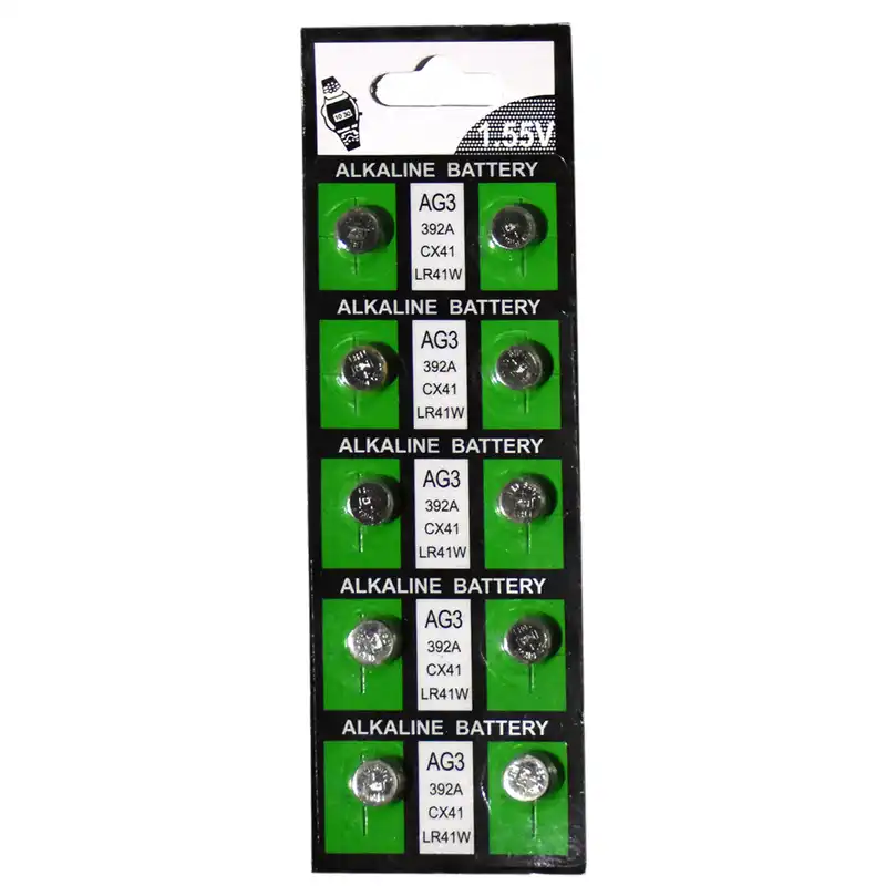 باتری ساعت آلکالین مدل AG 3 بسته 10 عددی