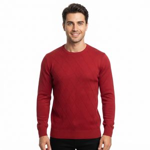 پلیور مردانه ریز بافت زمستانه مدل یقه هفت آستین بلند مناسب برای روزمره - مهمانی و اداری کد 55897