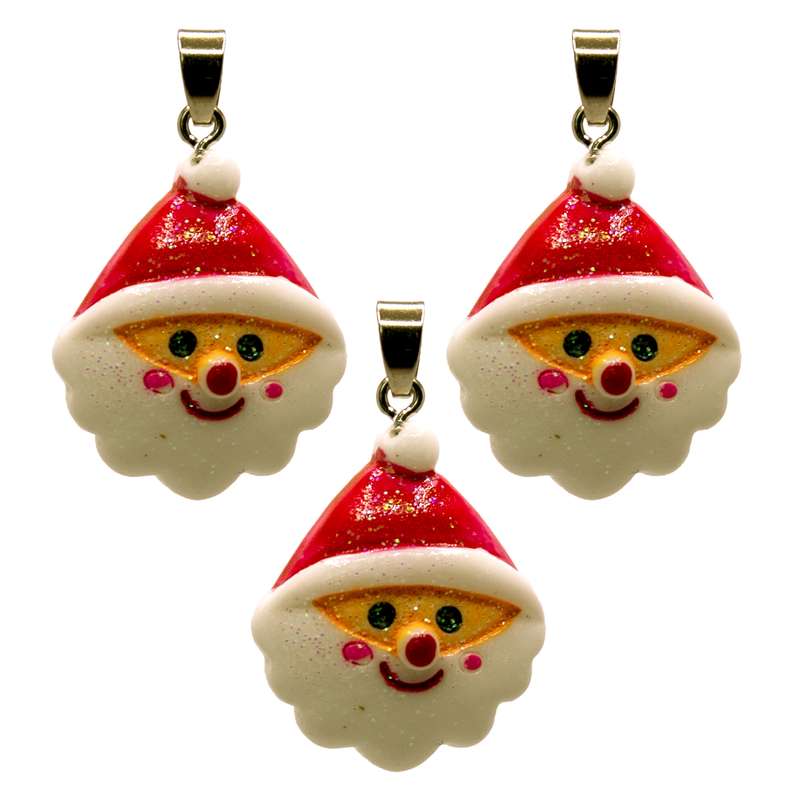 آویز گردنبند بچگانه مدل بابانوئل کد 280 مجموعه 3 عددی