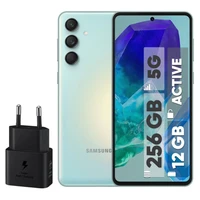 گوشی موبایل سامسونگ مدل Galaxy M55 5G دو سیم کارت ظرفیت 256 گیگابایت و رم 12 گیگابایت - اکتیو - به همراه شارژر 25 وات سامسونگ