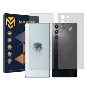 Master Resistant model transparent screen protector suitable for ZTE nubia RedMagic 10 Pro mobile phone Along with the phone back protector