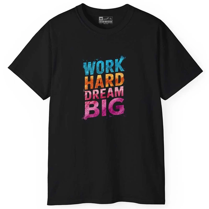 تی شرت آستین کوتاه مردانه پاد آفرین مدل اسپرت طرح متن دار انگیزشی کد 819