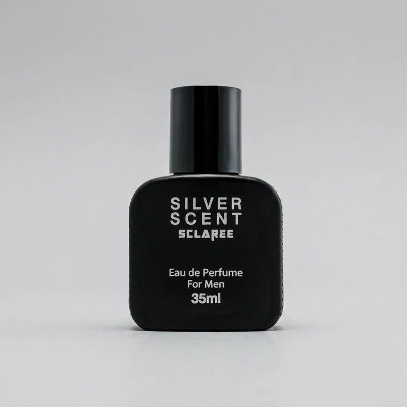 عطر جیبی مردانه اسکلاره مدل silver scent با رایحه گرم و تند حجم 35 میلی لیتر