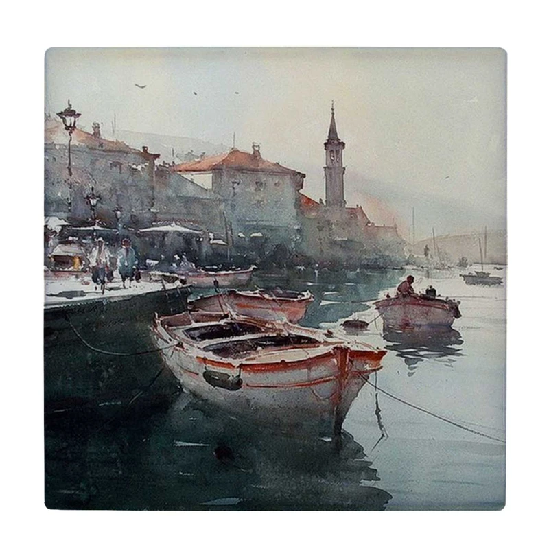   زیر لیوانی طرح نقاشی بندرگاه کد    3414919_1028