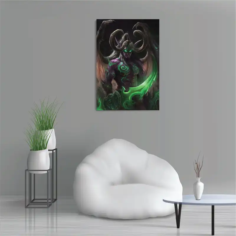 تابلو شاسی طرح گیمینگ وارکرفت Warcraft Illidan Stormrage مدل M0181