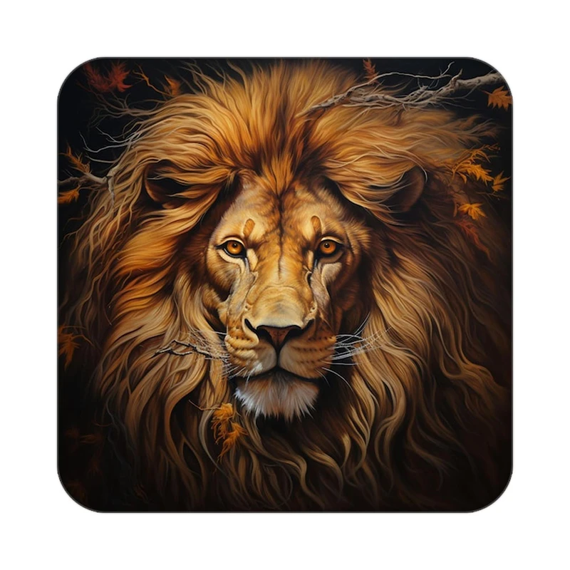 زیر لیوانی کاکتی طرح شیر مدل mp23506