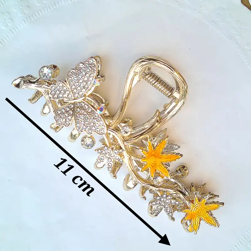 کلیپس مو زنانه مدل برگ پاییزی کد brg 1160