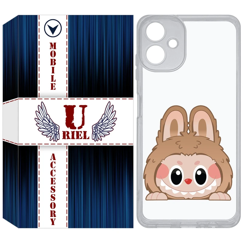 کاور یوریل مدل Clear کد 143 طرح لبوبو مناسب برای گوشی موبایل سامسونگ Galaxy A06