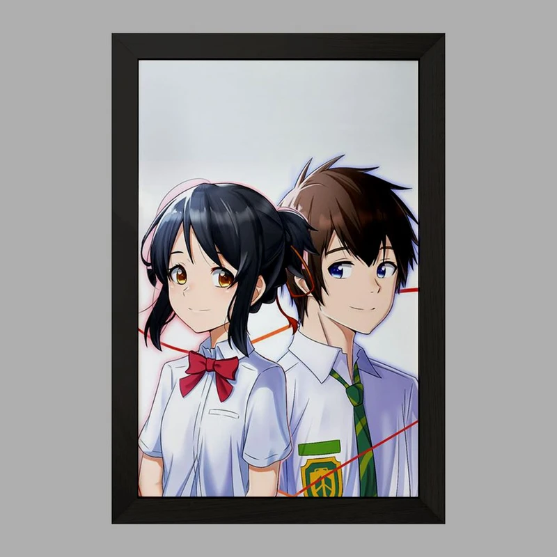 تابلو خندالو مدل تاکی تاچیبانا و میتسویا میامیزو انیمه یورنیم Your Name  کد 16283