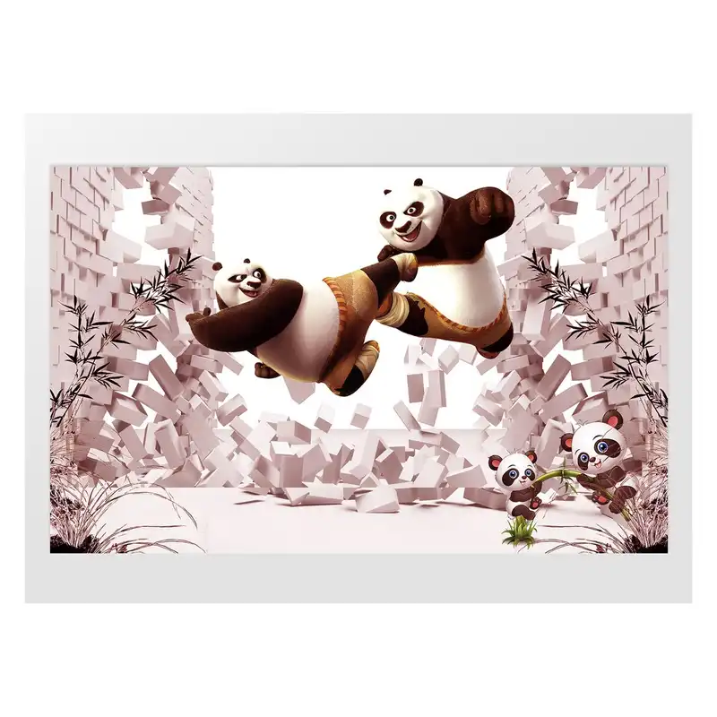 پوستر دیواری اتاق کودک مدل سه بعدی پاندا 1036