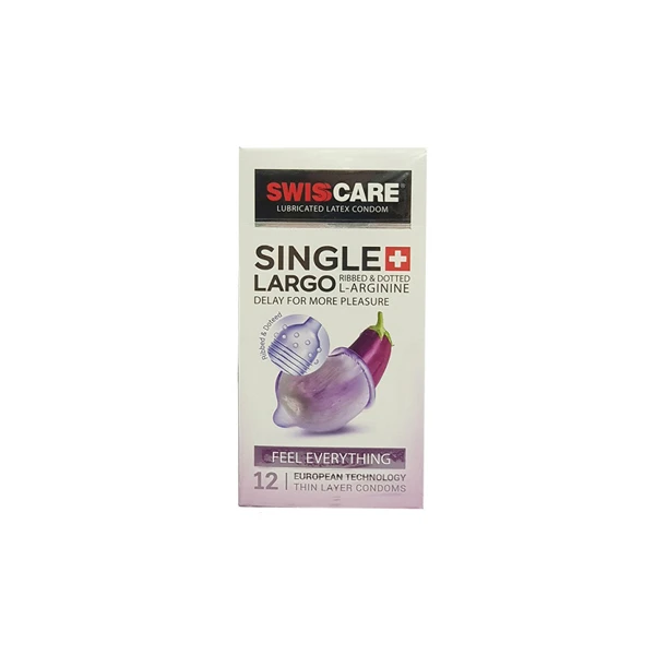 کاندوم سوئیس کر مدل لارگو  بسته 12 عددی