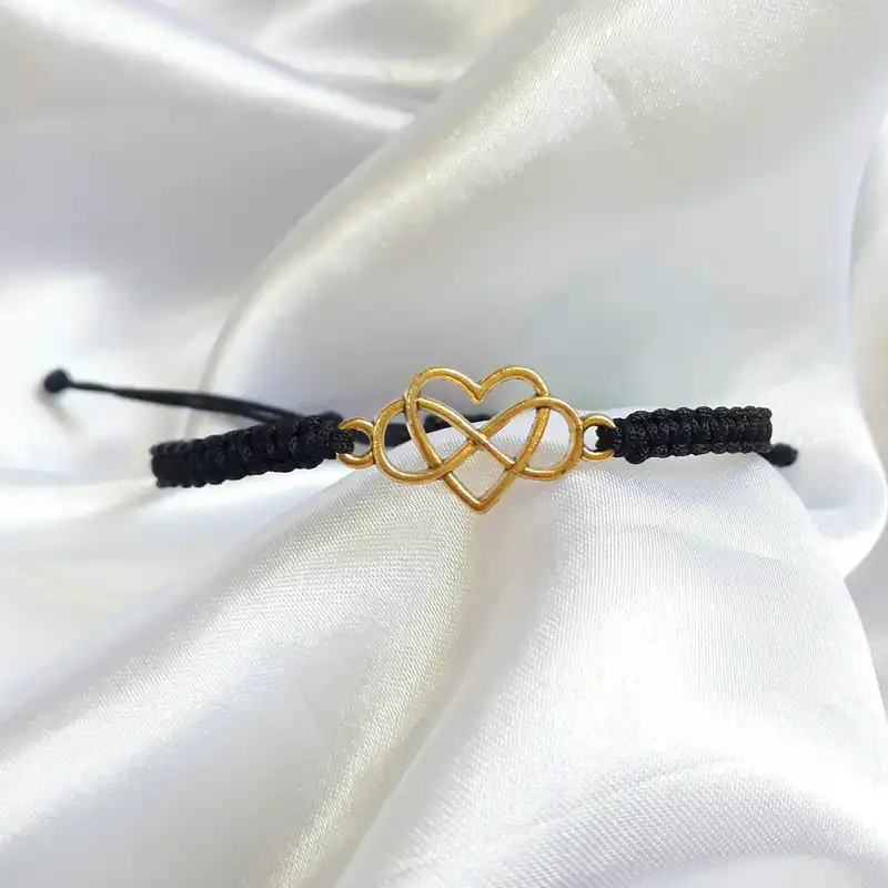 دستبند زنانه مدل بافت و پلاک