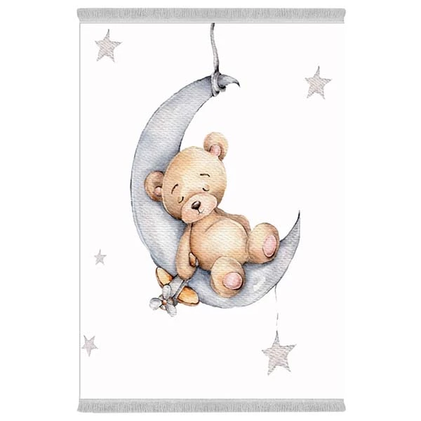 فرش پارچه‌ای دفه مدل فرشینه هازان مخمل طرح فانتزی کد 3278